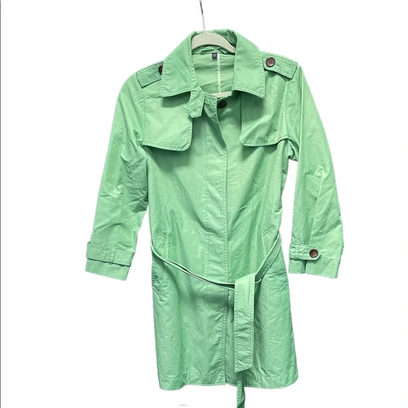 GAP GREEN WATERPROOF TRENCH COAT - Picture 1 of 5